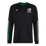 adidas Mexico Third Authentic Long Sleeve Men's Soccer Jersey 26 - Black