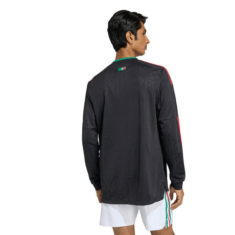 adidas Mexico Third Authentic Long Sleeve Men's Soccer Jersey 26 - Black