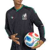 adidas Mexico Third Authentic Long Sleeve Men's Soccer Jersey 26 - Black