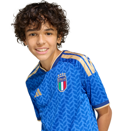 adidas Italy Home Youth Soccer Jersey 26 - Blue