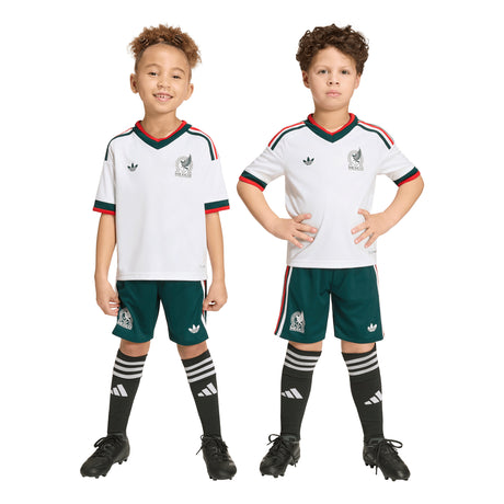adidas Mexico Away Soccer Mini Set 2026 - White