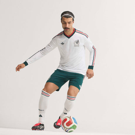 adidas Mexico Away Authentic Long Sleeve Men's Soccer Jersey 2026 - White