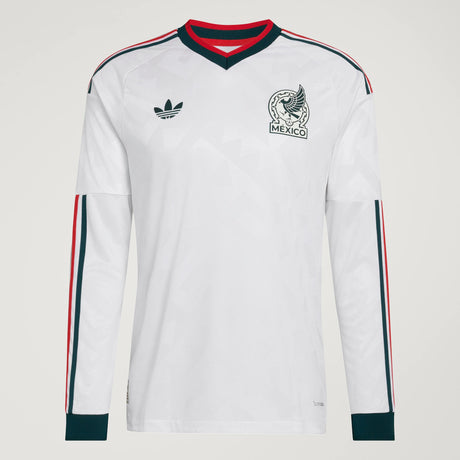 adidas Mexico Away Authentic Long Sleeve Men's Soccer Jersey 2026 - White