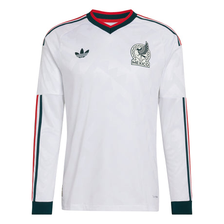 adidas Mexico Away Authentic Long Sleeve Men's Soccer Jersey 2026 - White
