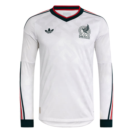 adidas Mexico Away Authentic Long Sleeve Men's Soccer Jersey 2026 - White