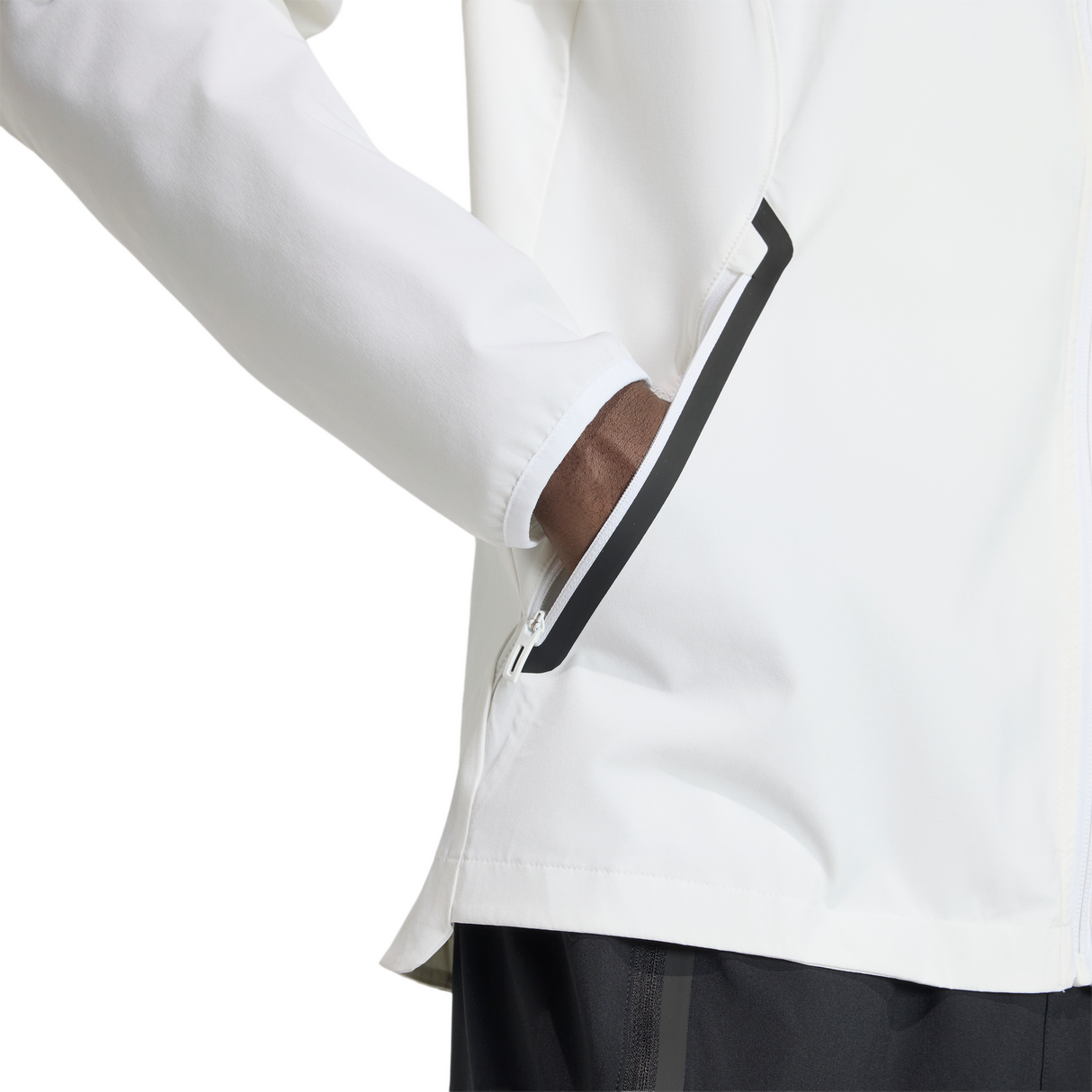 adidas Charlotte FC Tiro Travel Full Zip Men's Soccer Windbreaker - White/Blue