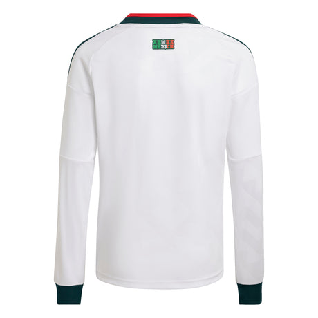 adidas Mexico Away Long Sleeve Youth Soccer Jersey 2026 - White