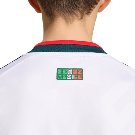 adidas Mexico Away Long Sleeve Youth Soccer Jersey 2026 - White