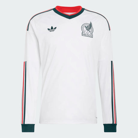 adidas Mexico Away Long Sleeve Men's Soccer Jersey 2026 - White