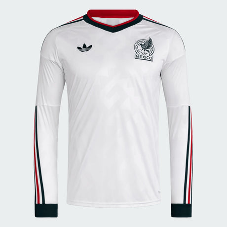 adidas Mexico Away Long Sleeve Men's Soccer Jersey 2026 - White