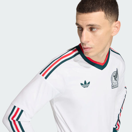 adidas Mexico Away Long Sleeve Men's Soccer Jersey 2026 - White