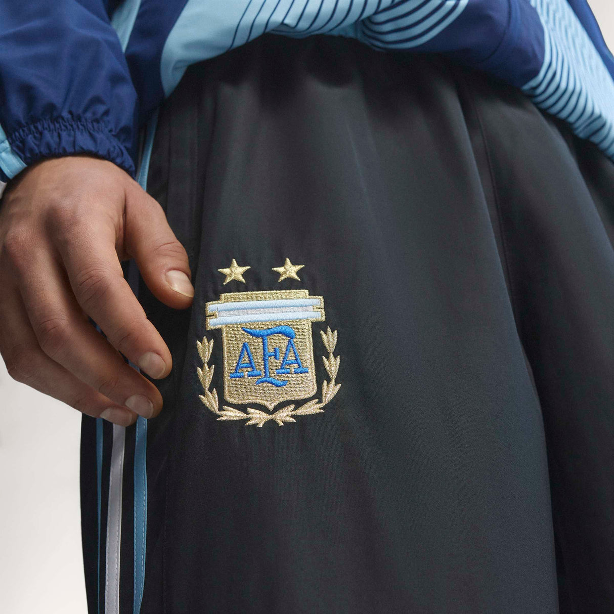 adidas Argentina Men's Soccer Track Pants 2006 - Black/Blue/White