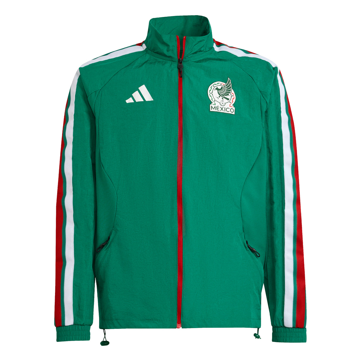 adidas Mexico Home Anthem Youth Soccer Jacket - Green/White