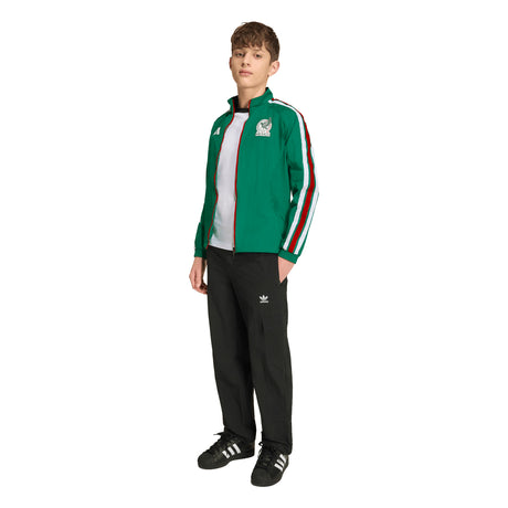 adidas Mexico Home Anthem Youth Soccer Jacket - Green/White