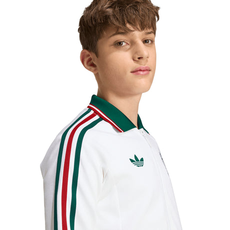 adidas Mexico Away Anthem Youth Soccer Jacket - White
