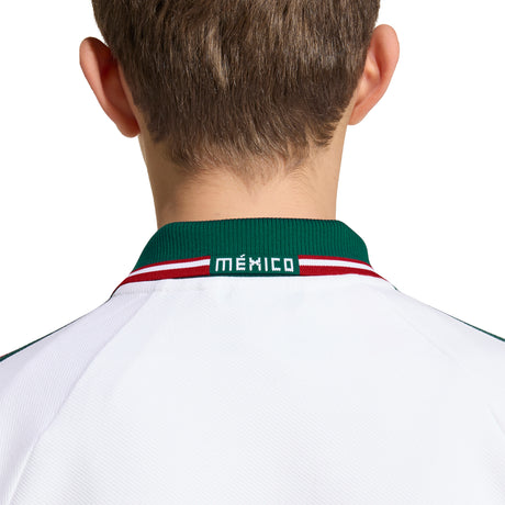 adidas Mexico Away Anthem Youth Soccer Jacket - White