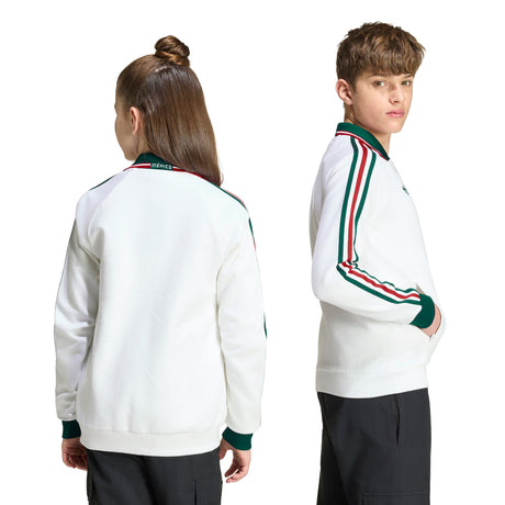 adidas Mexico Away Anthem Youth Soccer Jacket - White