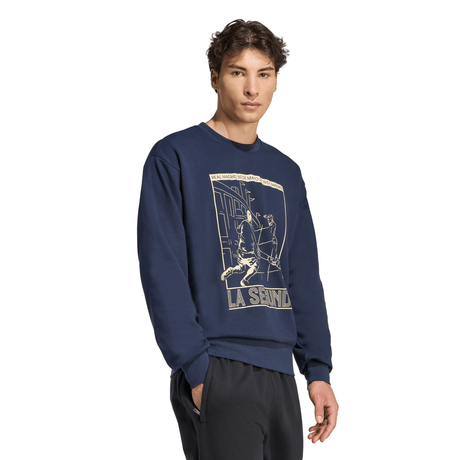 adidas Real Madrid Heritage Crew Men's Sweat - Navy