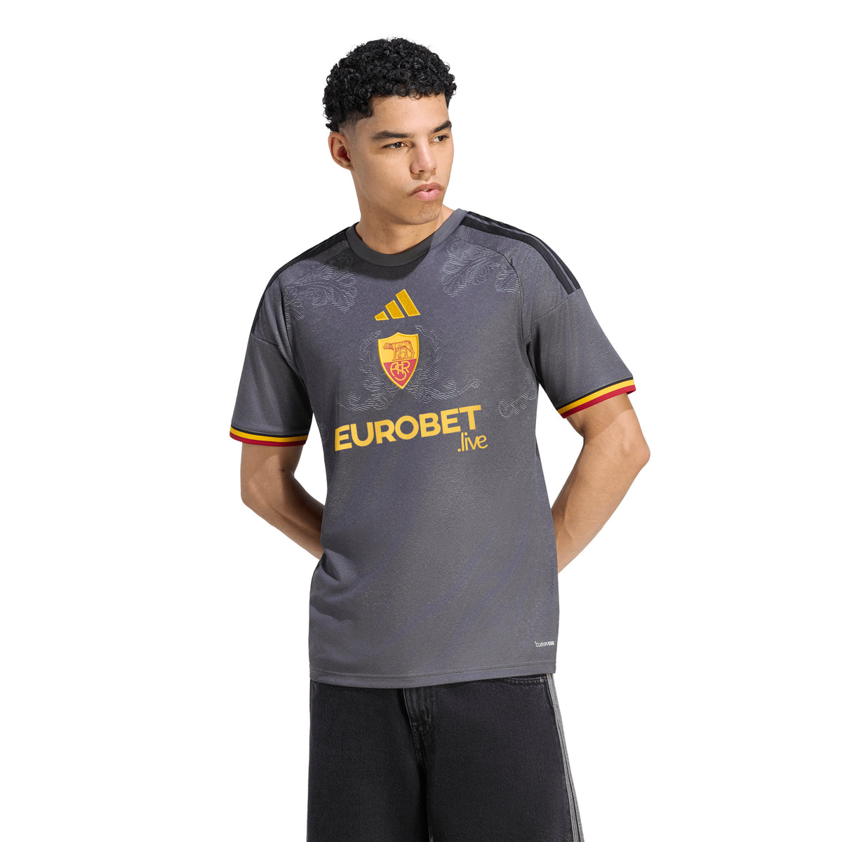 adidas AS Roma Third Men's Soccer Jersey 26/27 - Grey