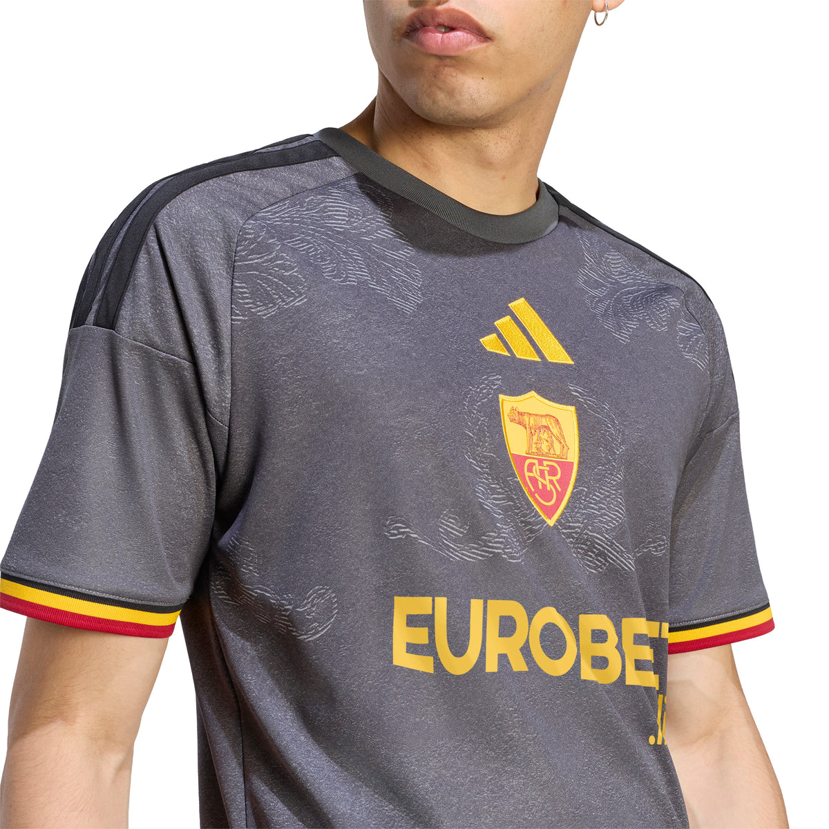 adidas AS Roma Third Men's Soccer Jersey 26/27 - Grey
