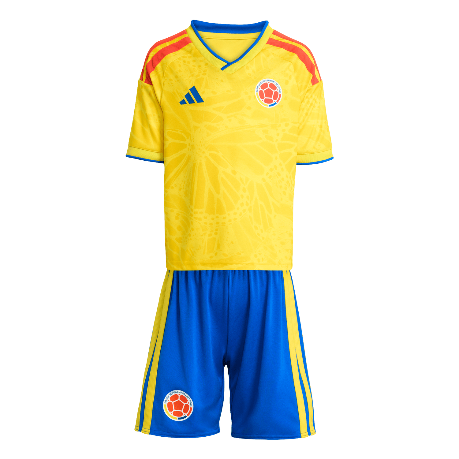 adidas Colombia Home Youth Soccer Mini Kit 26 - Yellow/Blue