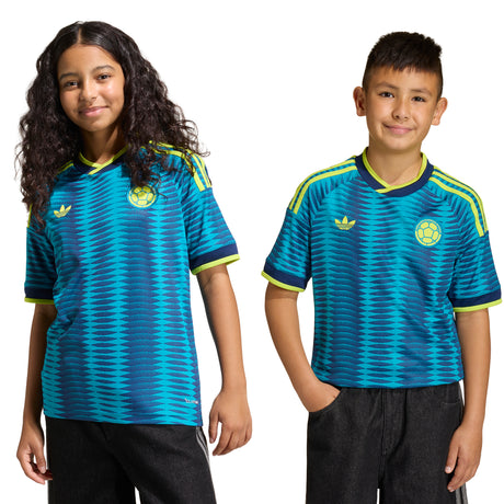 adidas Colombia Away Youth Soccer Jersey 2026 - Mistery Petrol/Navy