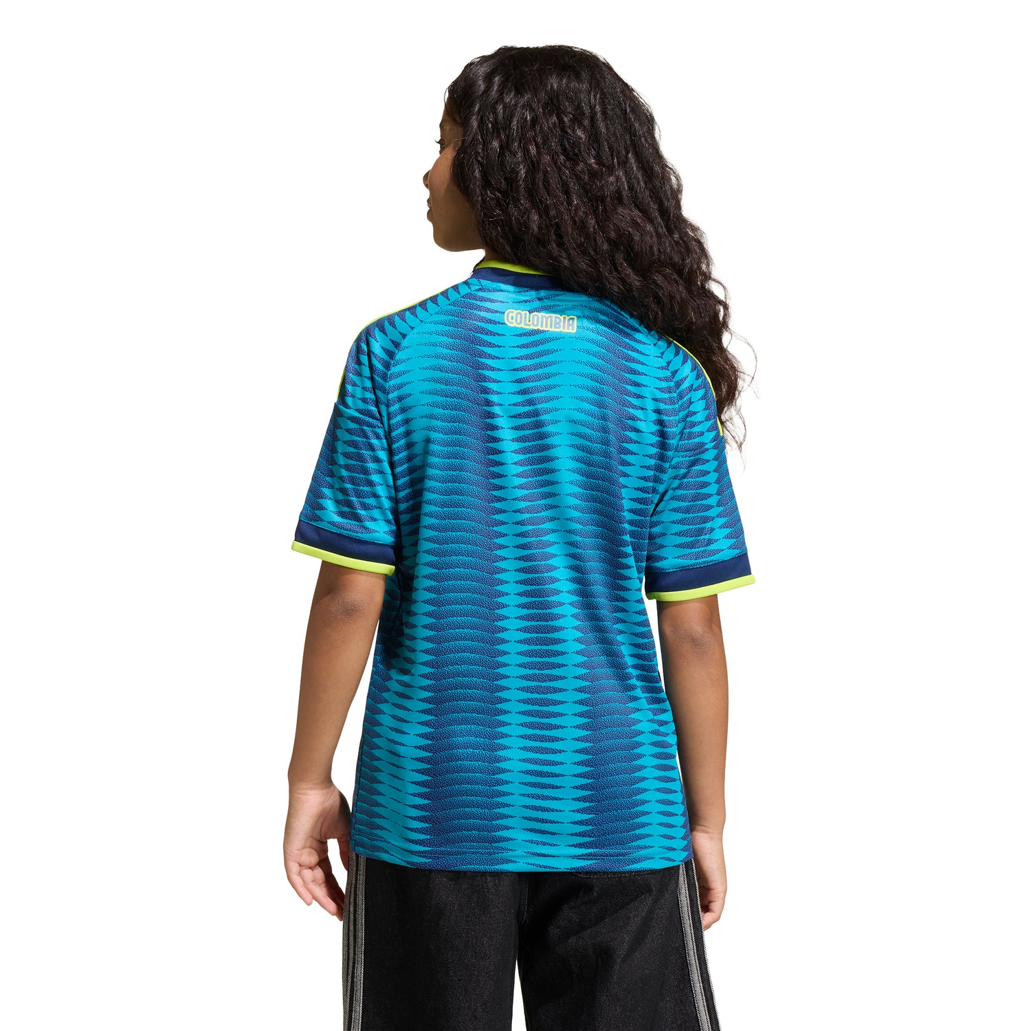 adidas Colombia Away Youth Soccer Jersey 2026 - Mistery Petrol/Navy
