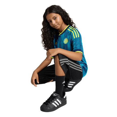 adidas Colombia Away Youth Soccer Jersey 2026 - Mistery Petrol/Navy