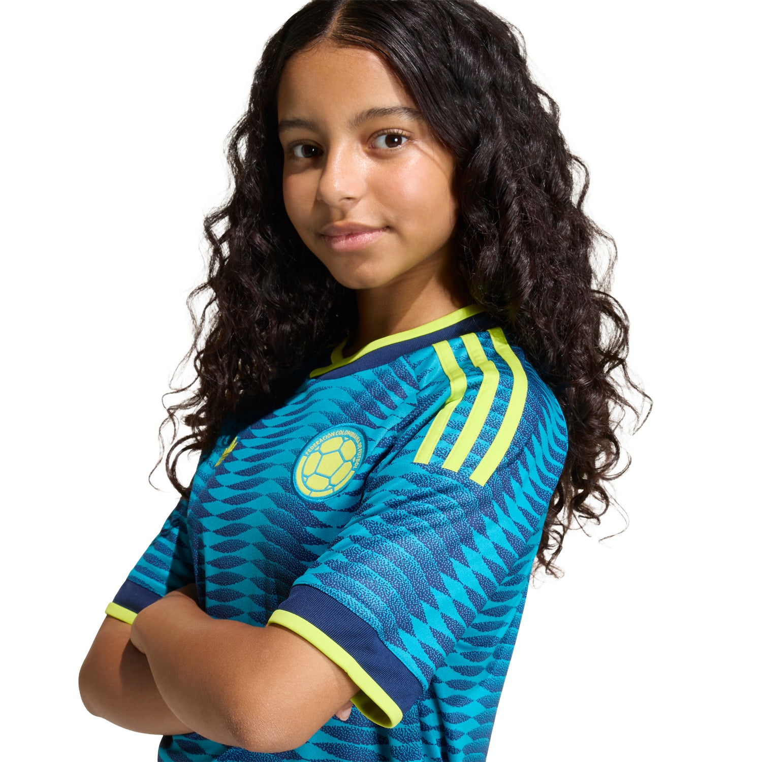 adidas Colombia Away Youth Soccer Jersey 2026 - Mistery Petrol/Navy