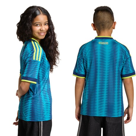adidas Colombia Away Youth Soccer Jersey 2026 - Mistery Petrol/Navy
