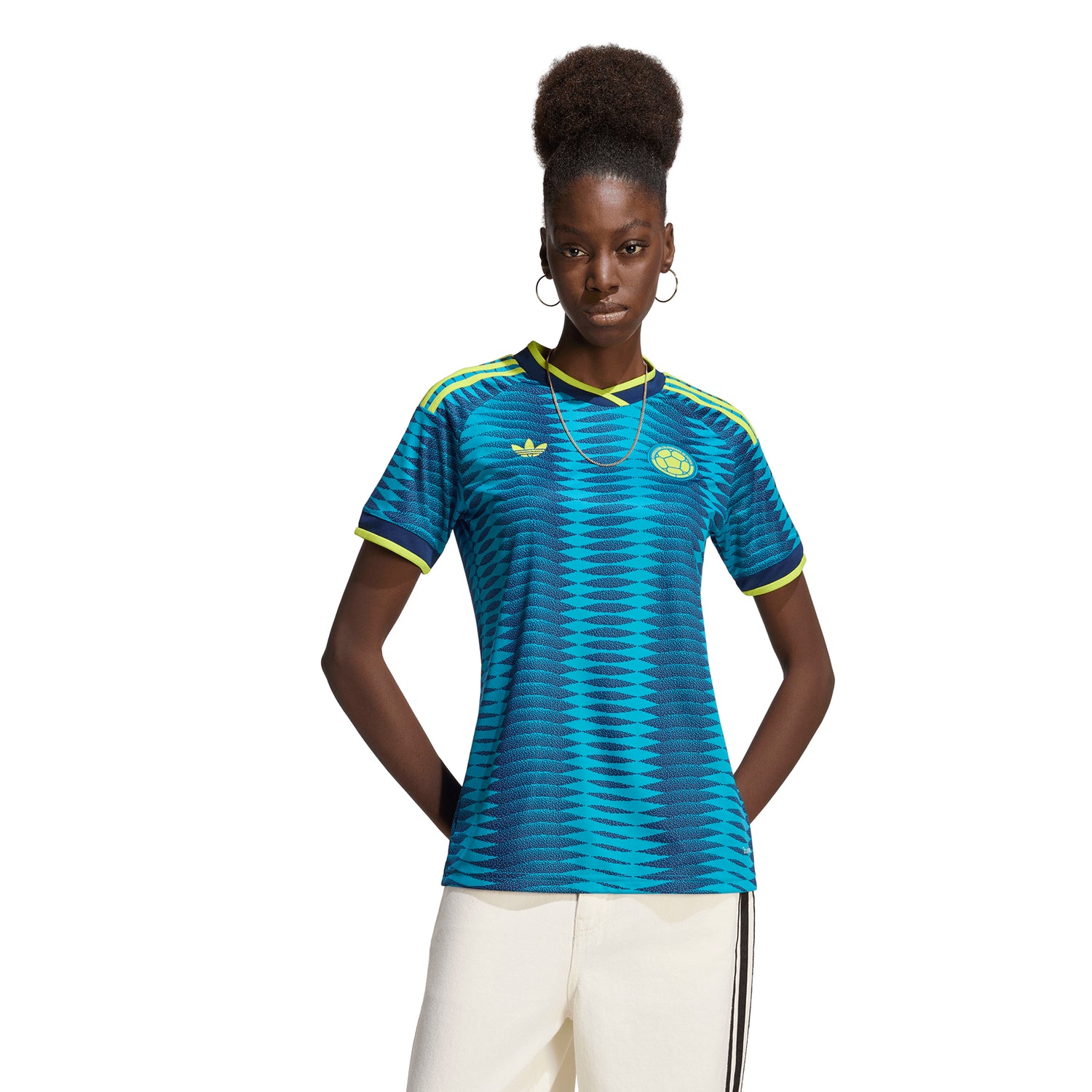 adidas Colombia Camiseta de Fútbol de Visitante para Mujer 2026 - Mistery Petrol/Navy
