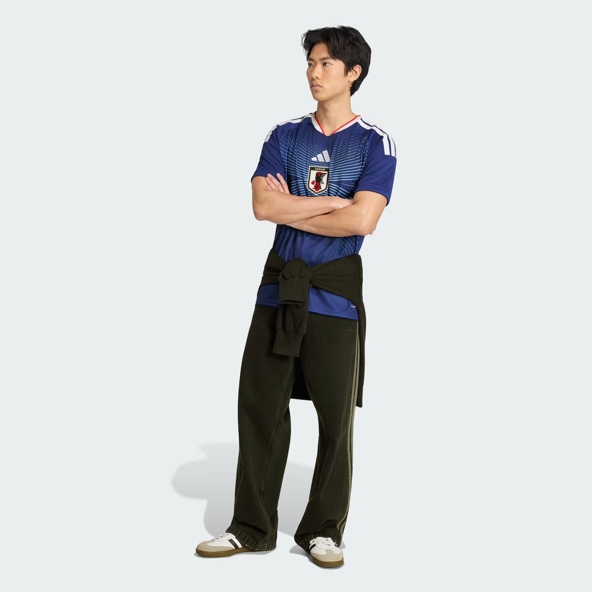 adidas Japan Home Men's Soccer Jersey 26 - Japan Blue / Ash Blue