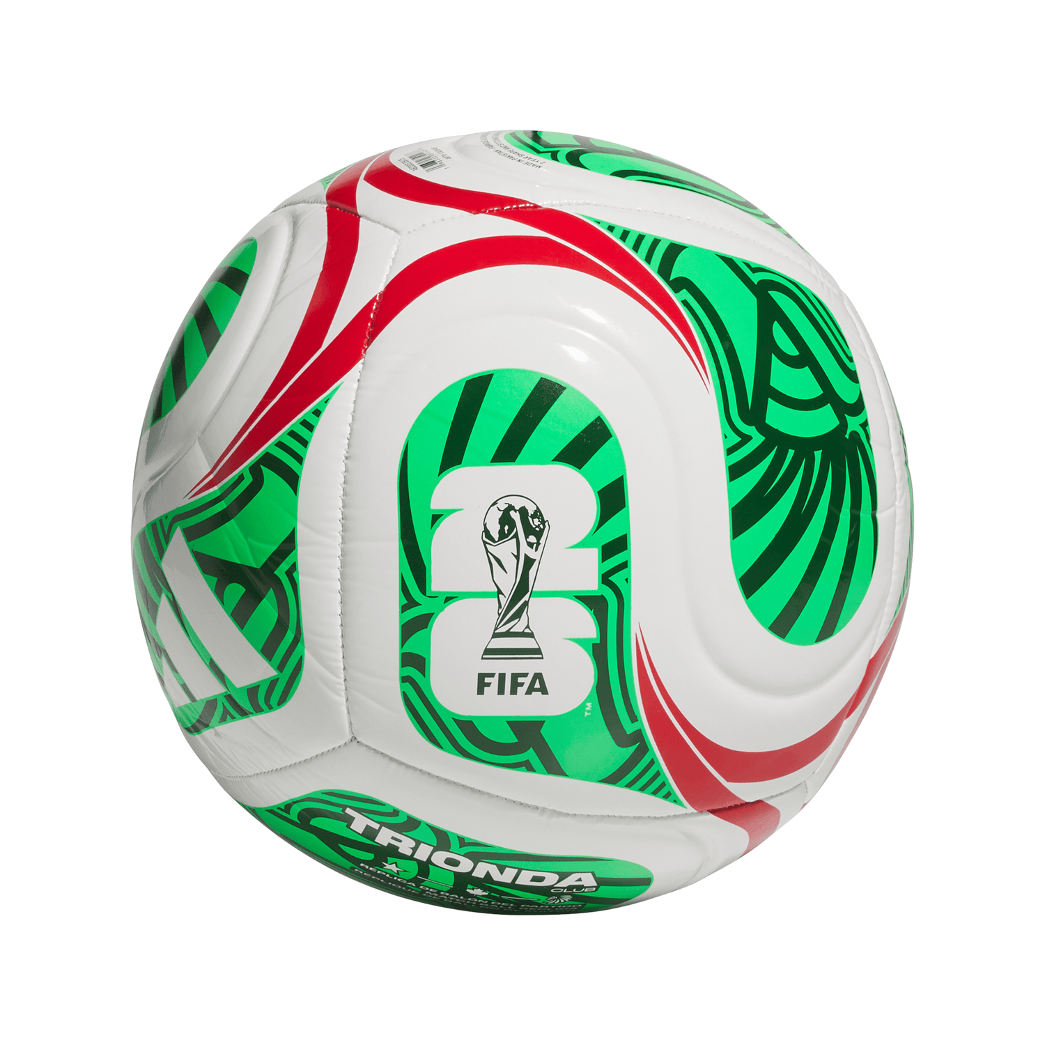 adidas World Cup Club Mexico Soccer Ball - White/Red/Green