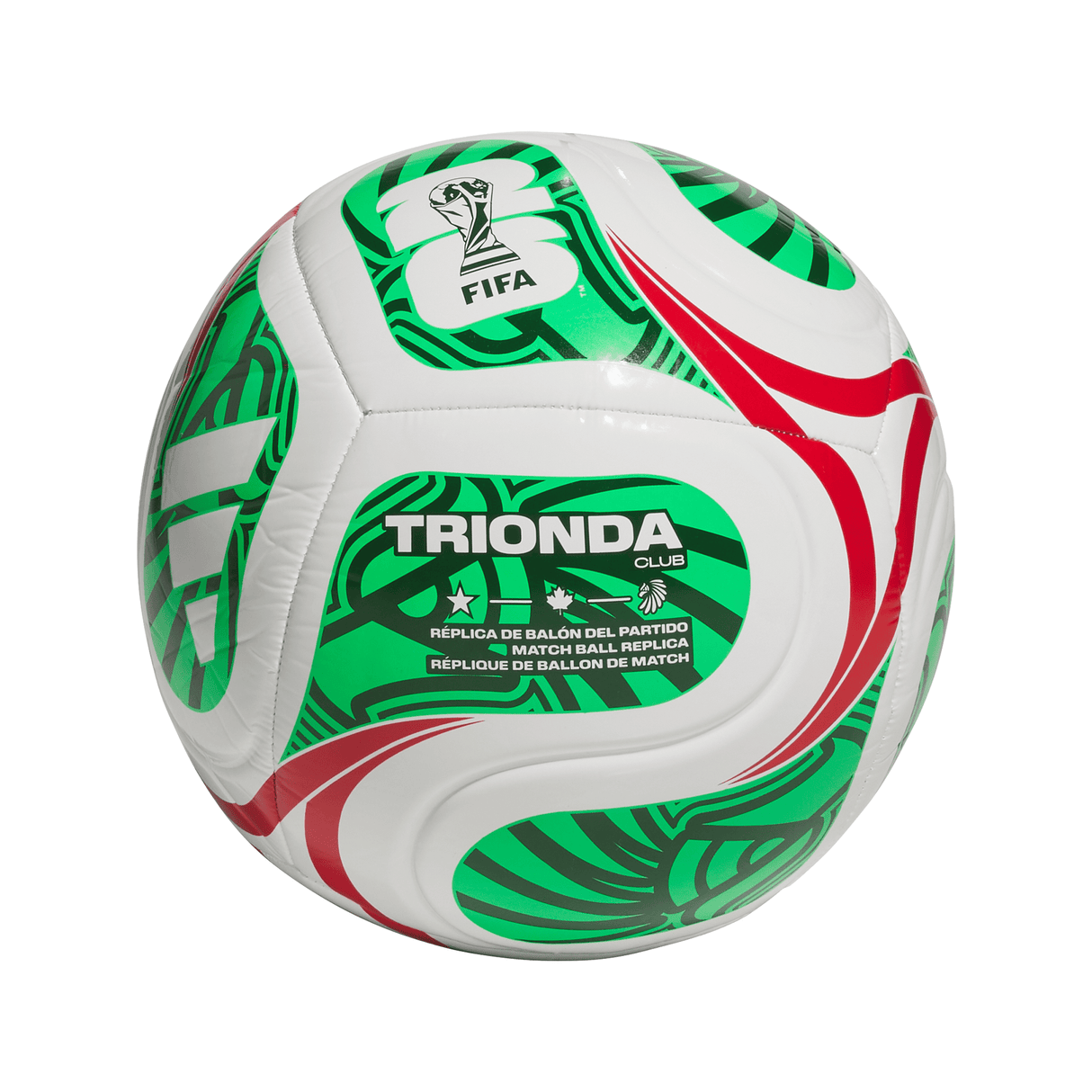 adidas World Cup Club Mexico Soccer Ball - White/Red/Green