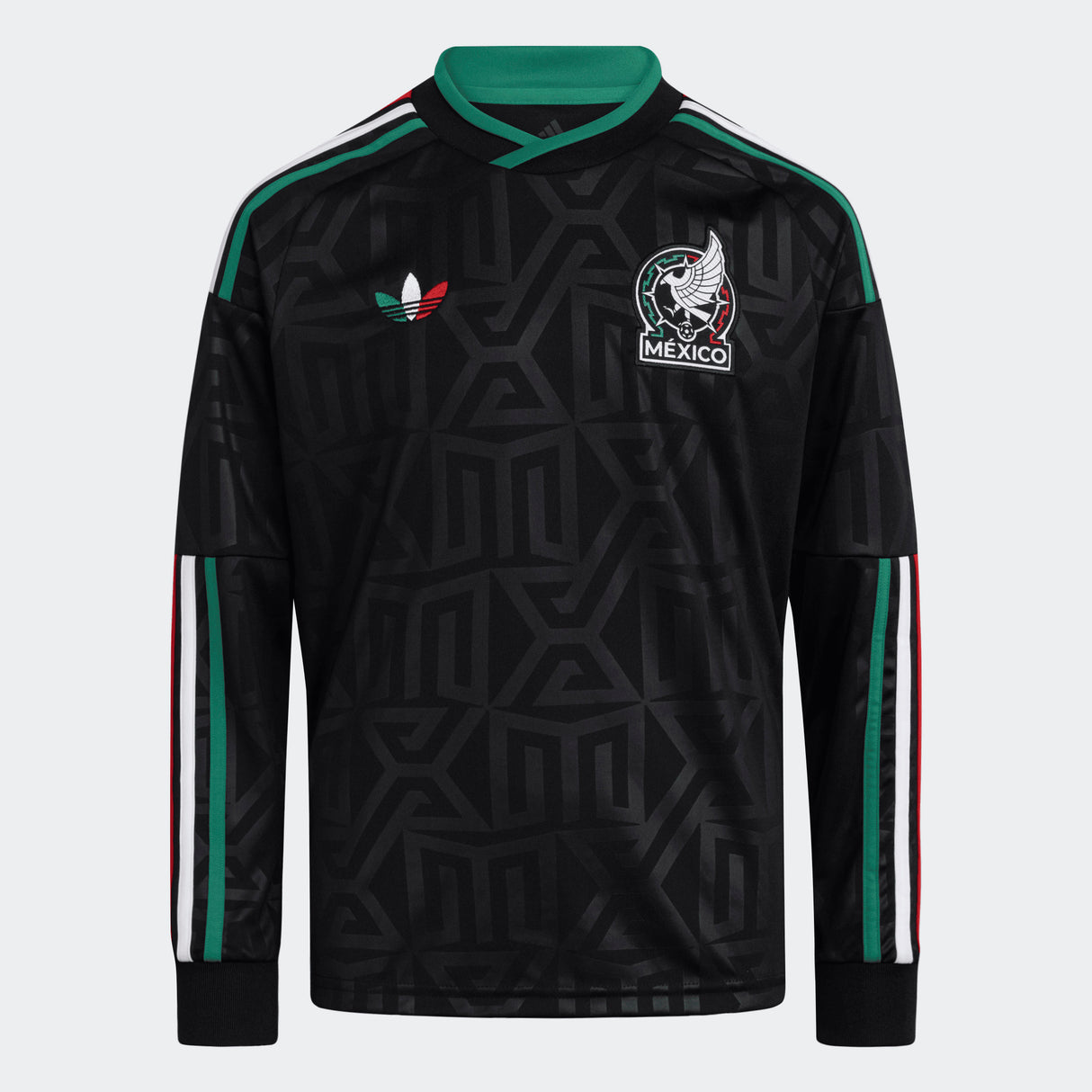 adidas Mexico Third Long Sleeve Youth Soccer Jersey 26 - Black