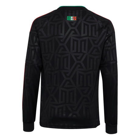 adidas Mexico Third Long Sleeve Youth Soccer Jersey 26 - Black