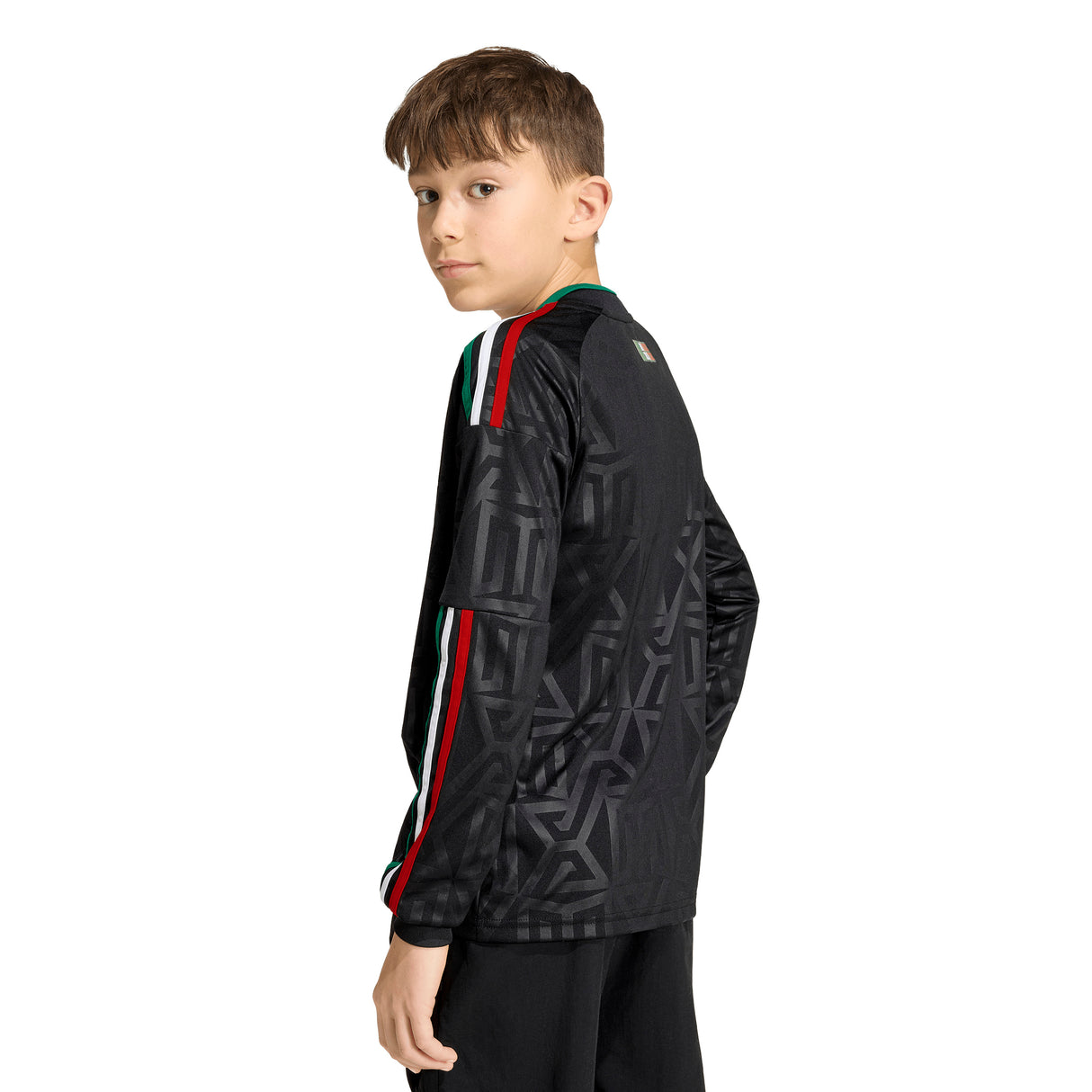 adidas Mexico Third Long Sleeve Youth Soccer Jersey 26 - Black