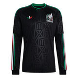 adidas Mexico Third Long Sleeve Men's Soccer Jersey 26 - Black