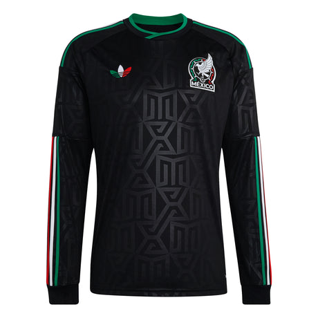 adidas Mexico Third Long Sleeve Men's Soccer Jersey 26 - Black