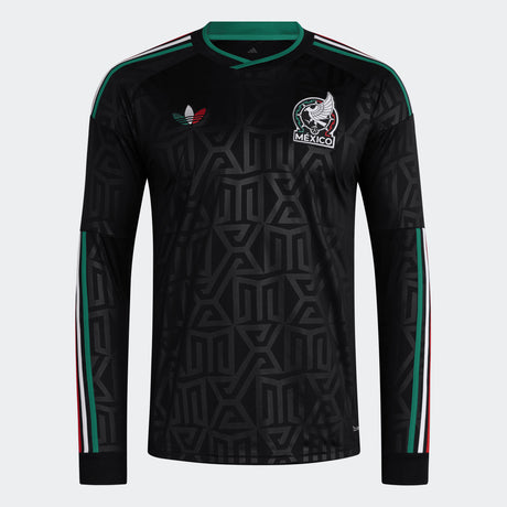 adidas Mexico Third Long Sleeve Men's Soccer Jersey 26 - Black