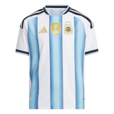 adidas Argentina Home Authentic Youth Soccer Jersey 26 - White/Blue