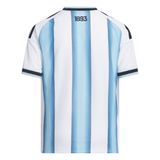 adidas Argentina Home Authentic Youth Soccer Jersey 26 - White/Blue