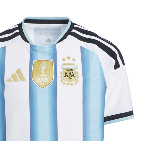 adidas Argentina Home Authentic Youth Soccer Jersey 26 - White/Blue