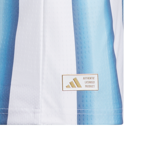 adidas Argentina Home Authentic Youth Soccer Jersey 26 - White/Blue