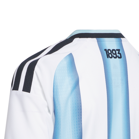 adidas Argentina Home Authentic Youth Soccer Jersey 26 - White/Blue