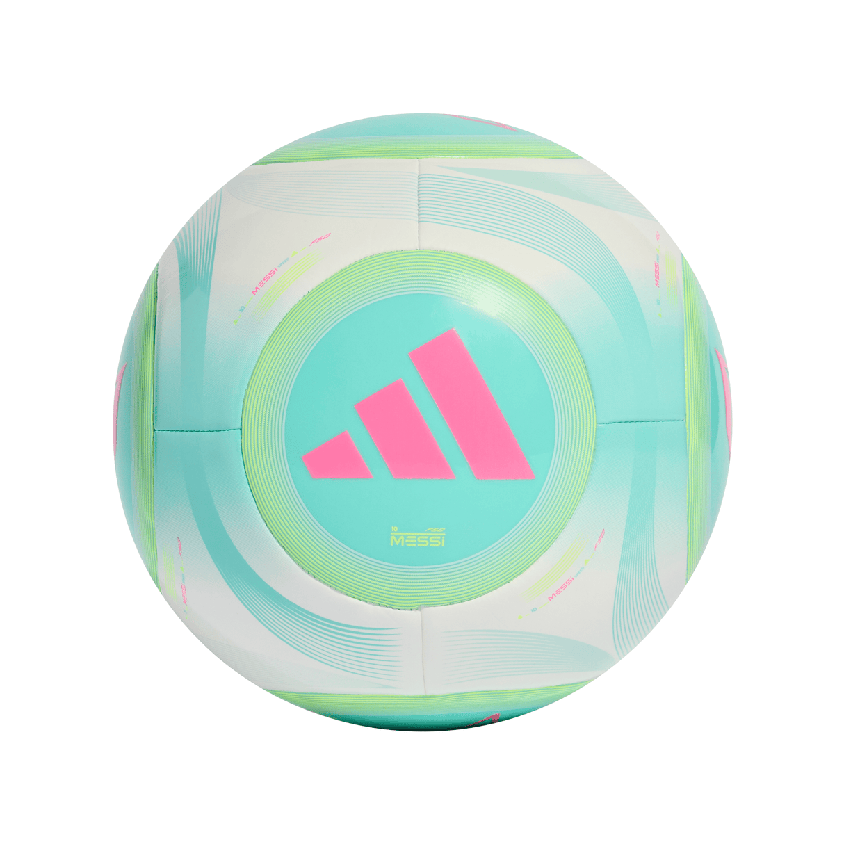 adidas Messi Club Soccer Ball - White/Aqua