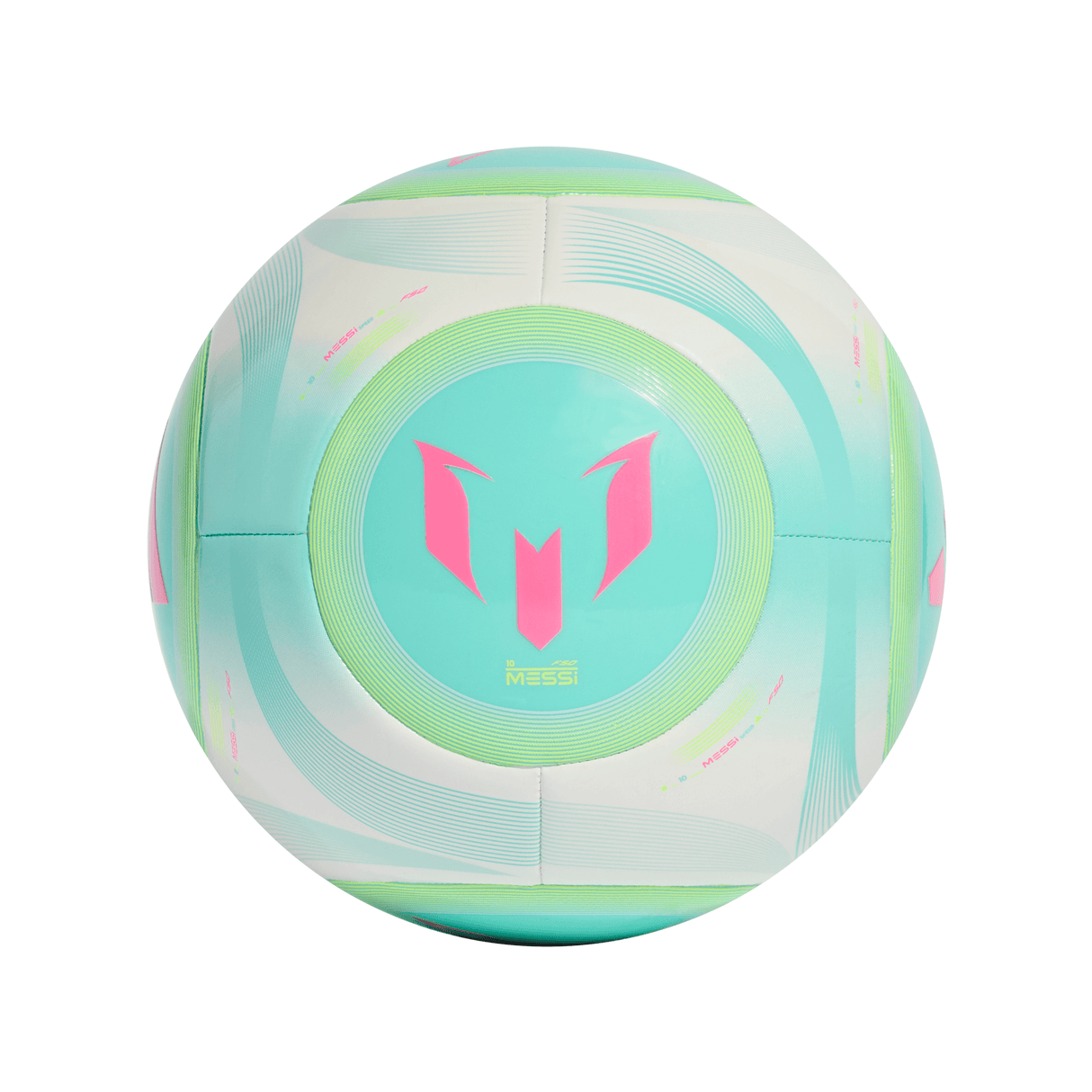 adidas Messi Club Soccer Ball - White/Aqua