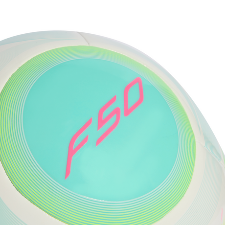 adidas Messi Club Soccer Ball - White/Aqua