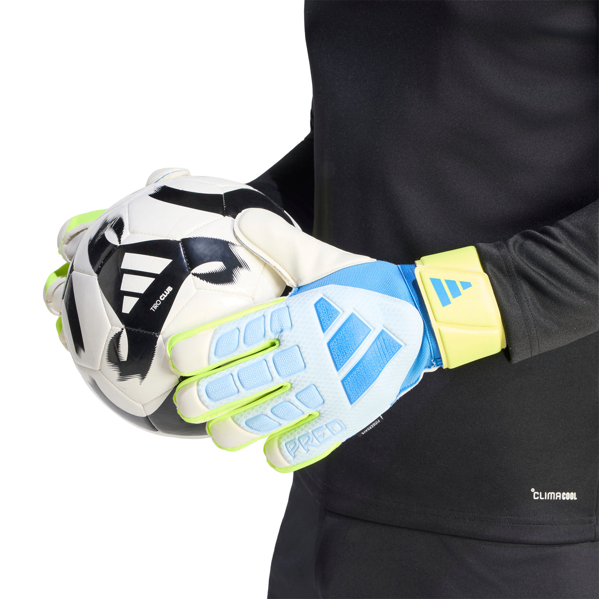 Guantes de portero adidas Predator Match Fingersave - Cielo/Azul/Amarillo
