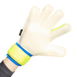 Guantes de portero de fútbol juvenil adidas Predator Match Fingersave - Celeste/Azul/Amarillo